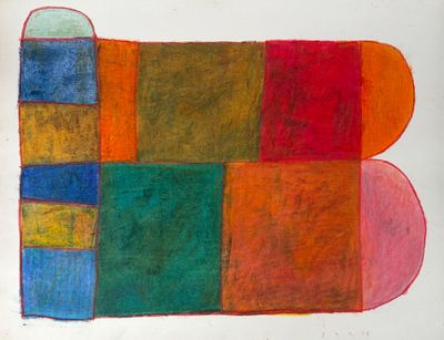 une image représentant un dessin d'une œuvre d'art multicolore