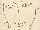 l'image d'un dessin du visage d'une femme sur un morceau de papier