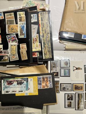 many different types of stamps on display in this room