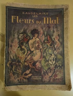 un vieux livre avec l'image d'une femme