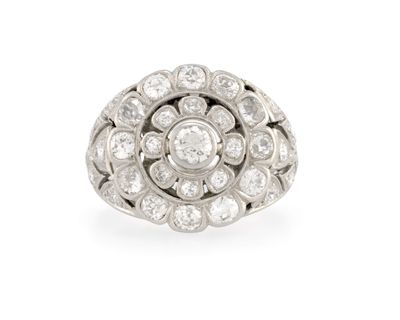 a diamond and white gold ring
