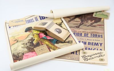 a roll of paper that has a picture of a bull on it