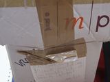 a cardboard box that is sitting on top of a table