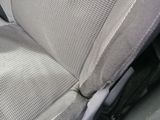 a close up of a seat in a car
