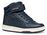 Baskets montantes en cuir pour petit garçon de la marque Geox, avec bande Velcro