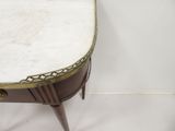 an image of a marble topped side table with a brass frame
