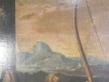 une photo d'un tableau représentant un homme et une femme sur un bateau