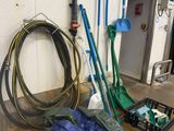 a lot of tools that are on the floor in the room