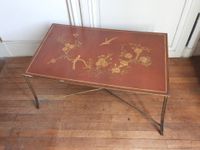 TABLE BASSE de forme rectangulaire à piétement en bronze faç… (photo 5)