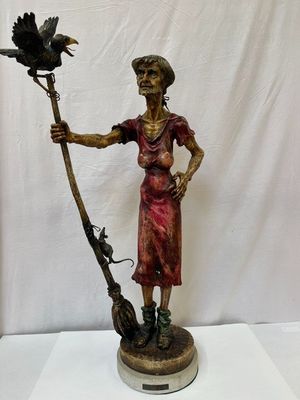 Vanczak Francois (1908-198) Sculture Bois Polychrome " LA SO…