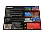 a back cover of a video game on a white surface