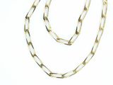 gold plated chain necklace on white background with white background