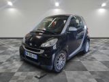 a smart car that is parked on a checkered floor