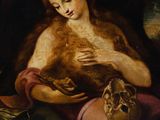 an image of a painting of a woman holding a cat