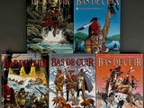 five books of the bas de tour series are on display