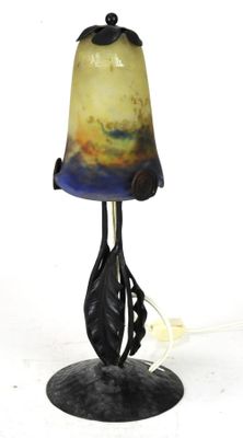 a lamp that is sitting on top of a table