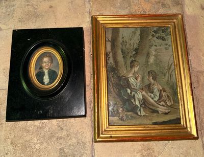 la photo d'un tableau et la photo d'une femme