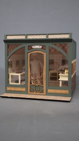 Diorama - « le chocolatier », scène d’intérieur artisan chocolati...