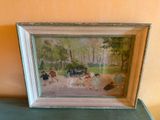 a picture of a picture of a painting on a table