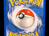 a picture of a pokemon card with a red and white ball on it