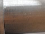 close up of a stainless steel pipe with a hole in the end