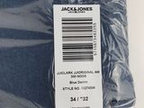 a bag of blue material with a barcode on it