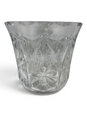 an image of a clear glass vase on a white background