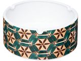 a close up of a bowl with a pattern on it