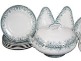 many plates and bowls that are sitting on top of each other