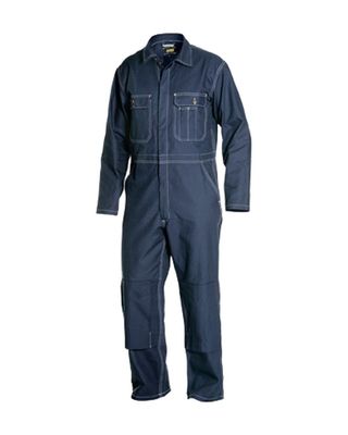 an image of a blue coverall on a white background