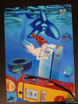 Sérigraphie de Philippe Grimaud - La Petite Sirène 35x49 - N…