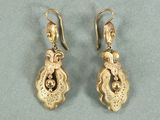 boucles d'oreilles plaquées or ornées d'un oiseau et d'une perle