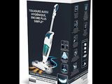 a box with a white and blue mop inside of it