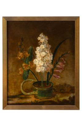 Dans le goût du XVIIIe siècle Nature morte aux fleurs, vipèr…