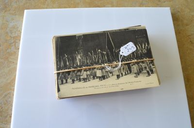 a small box with a picture on it sitting on a table
