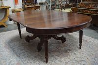belle table ovale du XIXe siècle sur pied central - noyer - … (photo 3)