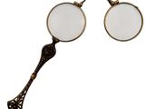 a close up of a pair of magnifying glasses on a white background