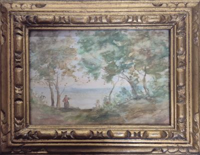 Ecole de la fin du XIXe - début XXe siècle. Le concert sous …