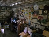 a room with a lot of things on the wall