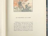 a open book with a picture of a man riding a horse