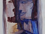 une image représentant un tableau où un homme et une femme se regardent