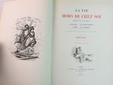 an open book with a picture of a man riding a horse