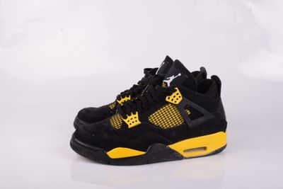 Air Jordan 4 Retro noir / jaune « varsity » - blanc