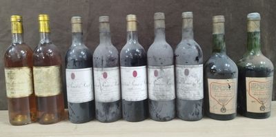 plusieurs bouteilles de vin sont alignées sur une table