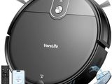 an image of a robot vacuum cleaner with a remote control