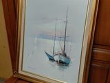 a picture of a picture of a boat in the water