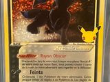 the pokemon card is in a clear plastic case