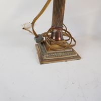 Paire de lampes en métal argenté, fût colonne cannelée - Sty… (photo 4)