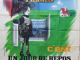 french poster of a boy holding a bottle of dix frames