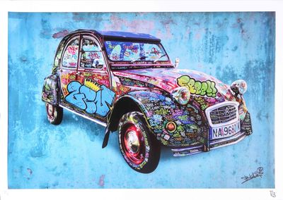 Maxime BLACHERE (né en 1980) 2 CV - 2024 Sérigraphie en coul…